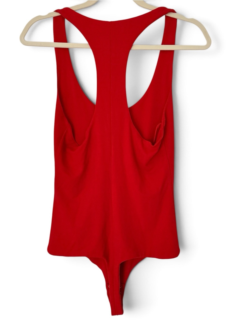 Michael Kors Collection Stretch Matte Jersey Racerback Bodysuit Italy Poppy 6 - Picture 6 of 10